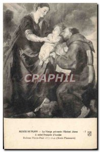 Old Postcard Museum of Dijon The Virgin presents the & # 39enfant Jesus in Sa...