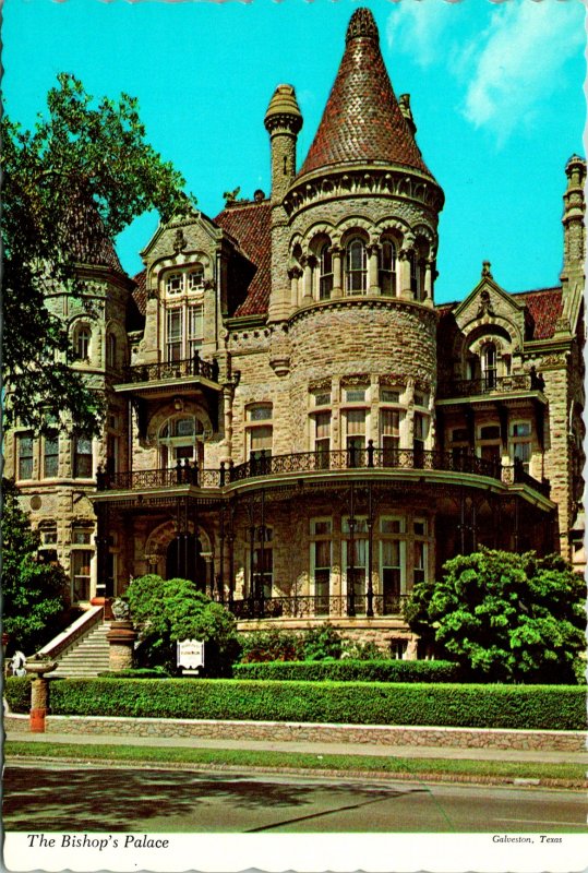 Galveston TX The Bishop's Palace Postcard unused 1971