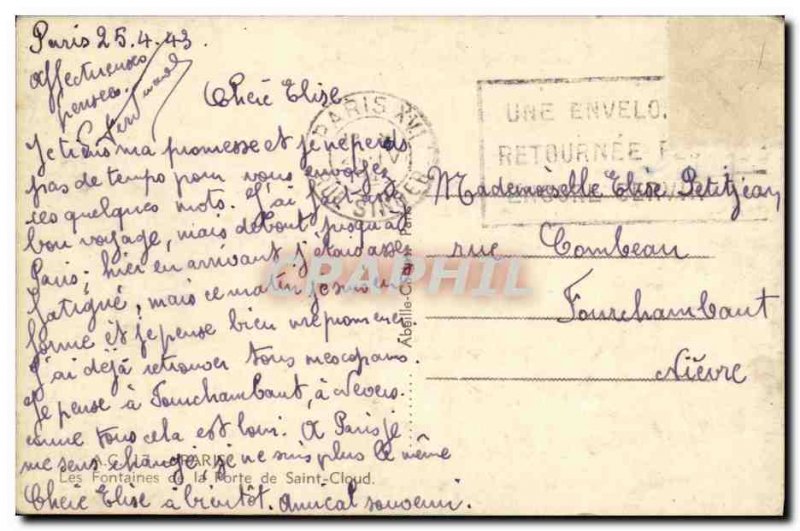 Old Postcard From Paris Museum Louver Ecole Francaise