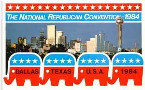 1984 National Republican Convention Dallas, Texas USA View Postcard Backing 