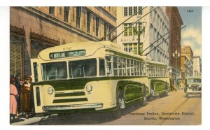 WA - Seattle. Trackless Trolley Buses