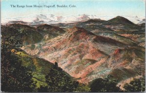 USA The Range From Mount Flagstaff Boulder Colorado Vintage Postcard 09.24