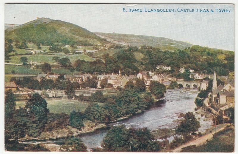  Denbighshire; Llangollen, Castle Dinas B 39402 PPC By Photochrom, 1924 PMK