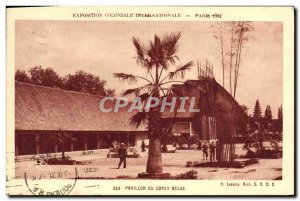 Old Postcard Exposition Coloniale Internationale Paris 1931 Pavilion of Belgi...