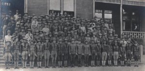 RPPC Real Photo Postcard - WW1 US Army Soldiers Group Photo