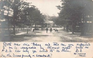 RPPC HORSE TRACK WIANNO MASSACHUSETTS DPO REAL PHOTO POSTCARD 1905