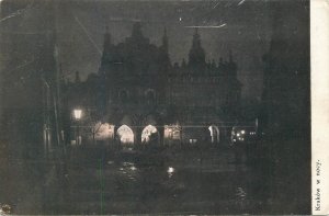 Poland Krakow by nicght c.1923