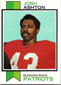 1973 Topps Football Card Josh Ashton New England Patriots sk2606