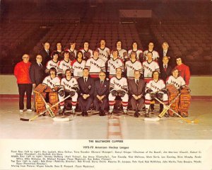 Baltimore Clippers Hockey Team Photo 1972 8x10 Print Vintage AA68954