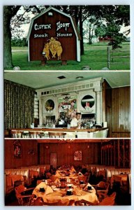 MARENGO, IL ~ Roadside CLOVEN HOOF STEAK HOUSE  1960s McHenry County Postcard