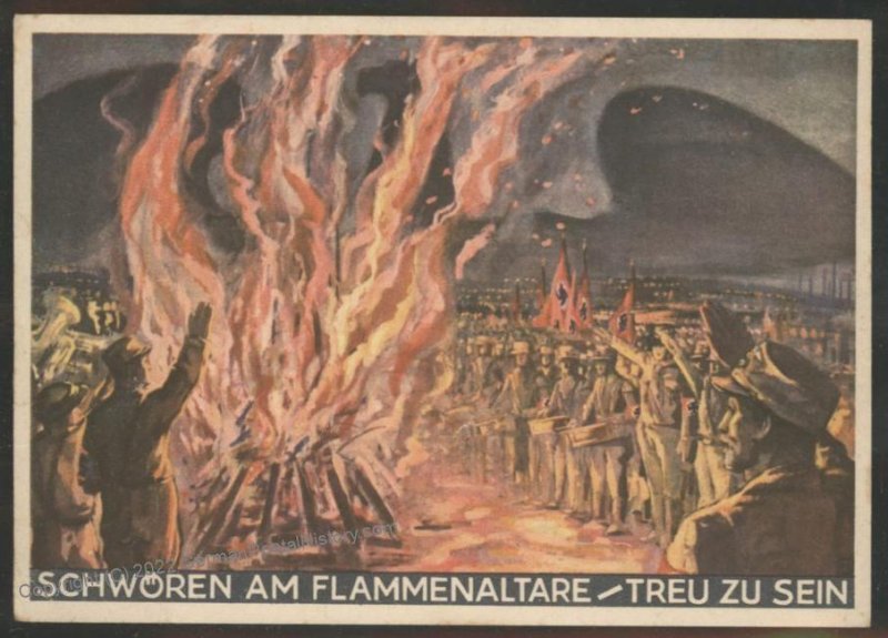 3rd Reich Germany 1934 Swearing On the Flaming Altar Gera Party Day Propa 108856