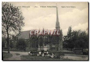 Old Postcard Old Fougeres Saint Sulpice Church