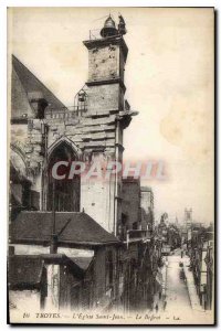 Postcard Old Troyes Church of Saint John The Belfry