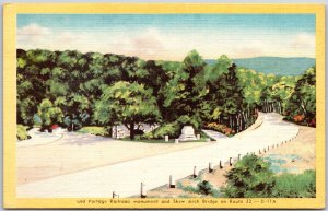 Old Portage Railroad Monument Skew Arch Bridge Route 22 Pennsylvania PA Postcard