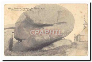 Old Postcard Rocks strange death head to Ploumanach