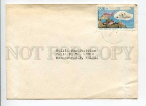 421244 CUBA 1990 year Matanzas real posted old COVER w/ fish stamp