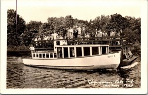 Real Photo Postcard Tahquamenon Falls Trip in Newberry, Michigan~134342