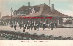 SC, Gaffney, South Carolina, Southern Railroad Depot Station, Troucke Pub