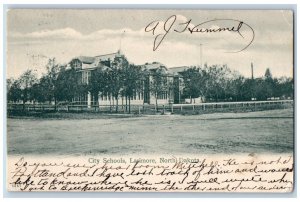 Larimore North Dakota Postcard City Schools Exterior View c1905 Vintage Antique