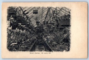 1905 St. Louis Missouri MO Vintage Postcard Shaw's Garden Indoor Interior Plants