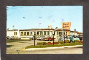 NJ Point Diner Restaurant Old Cars Somers Point New Jersey postcard