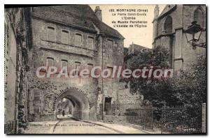 Postcard Old Porte Saint Denis Mortagne muse Percheron