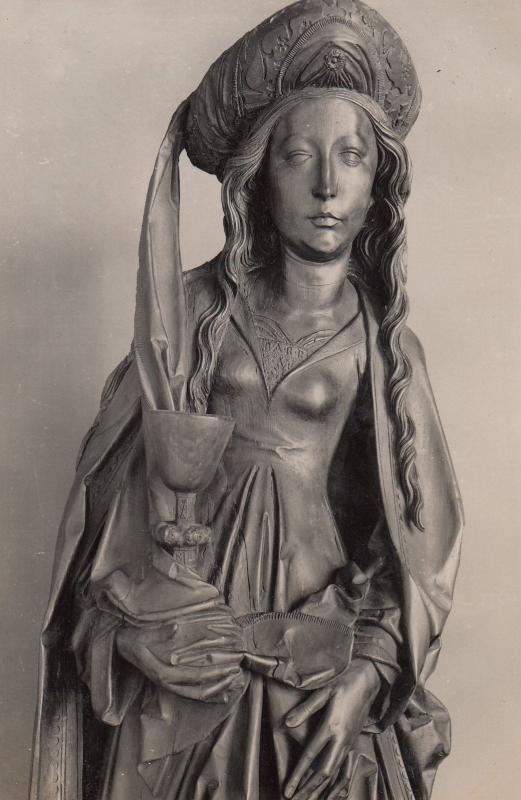 Munchen Bayerisches Nationalmuseum Barbara Lindenholz 1500s Sculpture Postcard