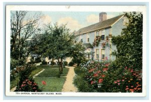 Tea Garden Nantucket Island Massachusetts Vintage Antique Postcard