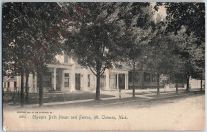 1905 Mt. Clemens, Mich. Olympia Bath House Fenton Collotype Photo Rotograph A188