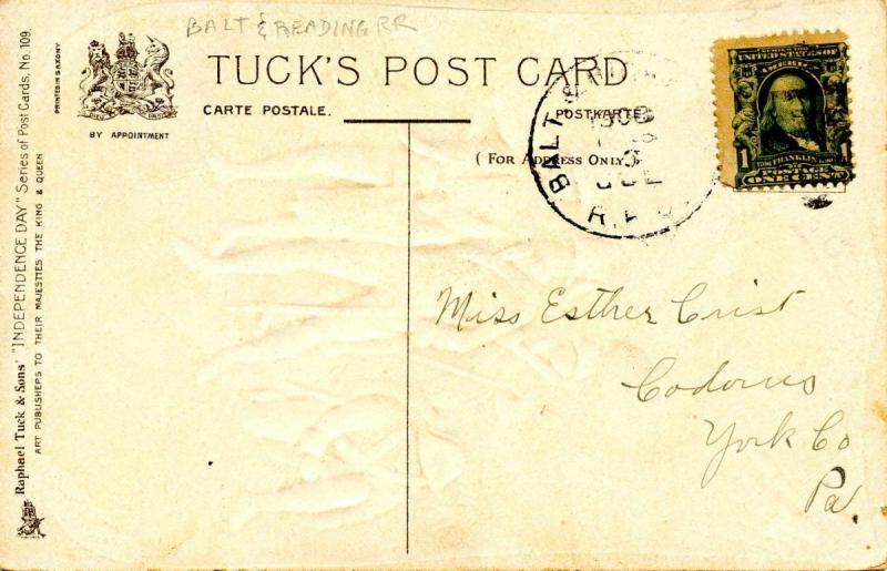 Greeting - Independence Day   *RPO- Baltimore & Reading RR