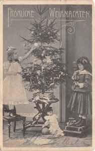 BG32542 children with christmas tree candle toy weihnachten germany