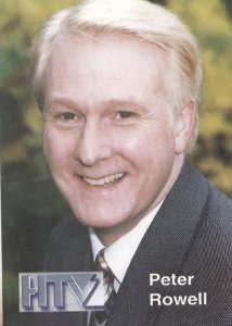 Peter Rowell HTV Television News Newsreader Reader Cast Card Photo