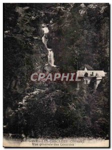 Old Postcard Gimel Les Cascades (Correze) General view of the Cascades Restau...