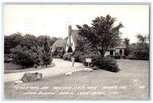 1948 Potawatomi Inn Pokagon State Park Angola IN RPPC Photo Postcard 