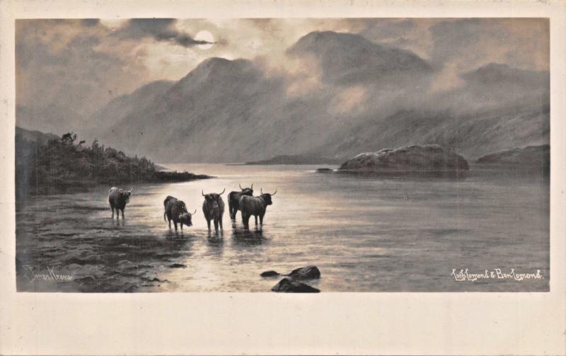 LOCH  LOMOND BEN LOMOND SCOTLAND-ELMER KEENE PHOTO-C WORCESTER CHIC SR POSTCARD  