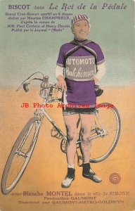 Advertising Postcard, Maurice Champreux Movie Le Roi de la Pedale,Tour de France