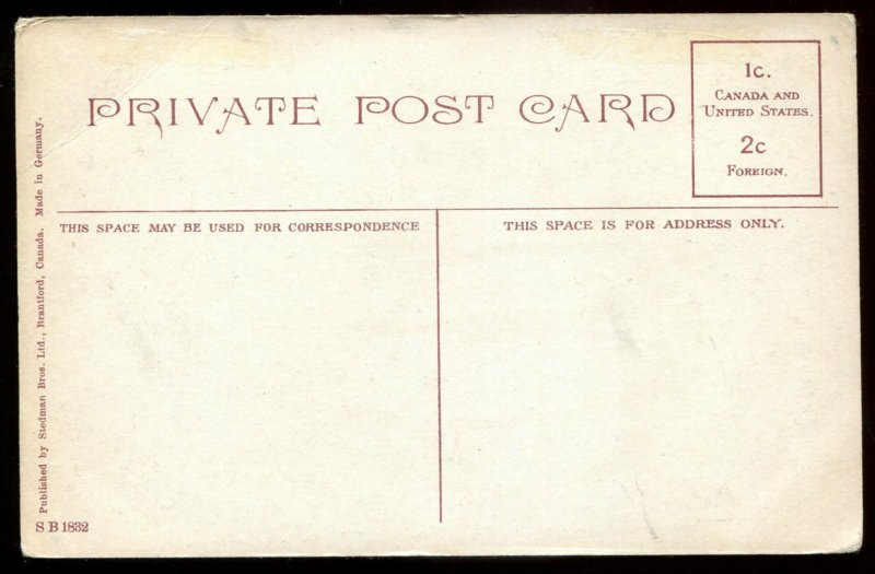 4373 - LONDON Ontario 1910s Richmond Street. Patriotic Flag Crest by Stedman