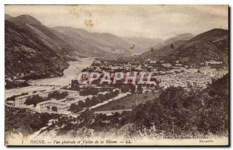 Old Postcard Digne Vue Generale And Vailee Of Bleone