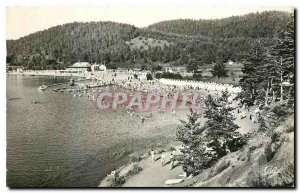 Old Postcard Auvergne Lac Chambon General view of the Beach