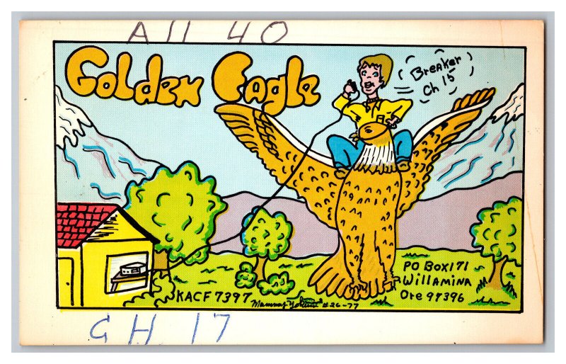 Postcard QSL CB Ham Radio Amateur Card From Willamina Ore Oregon KACF7397 