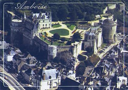 POSTAL 57533: Amboise (Indre-et-Loire) Vue aerienne du ch?eau