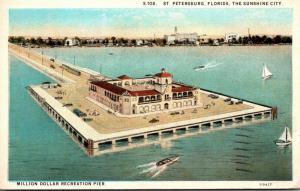 Florida St Petersburg Million Dollar Recreation Pier 1928 Curteich