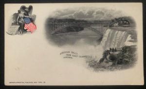 Mint USA Picture Postcard American Falls Goat Island Niagara