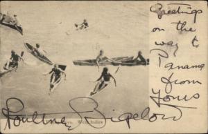 Diving Boys West Indies TUCK c1910 Used Royal Mail Packet Cancel Cover Used PC