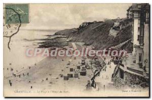 Postcard Old Time Granville La Plage Du Bain