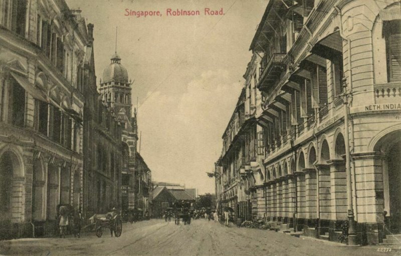 straits settlements, SINGAPORE, Robinson Road, Dutch Indies Trade Bank (1910s)