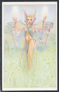 Fantasy Postcard - Meadow Fairy, Watercolour Painting By Jeff Willis T3308