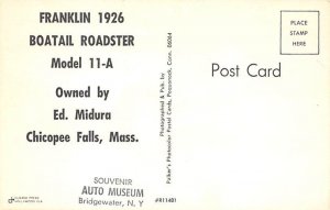 Franklin 1926 Boatail Roadster Chicopee Falls, Massachusetts, USA Unused 