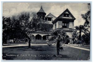 c1910's Residence Of Mrs. H. M. King House Corpus Christi Texas TX Postcard 