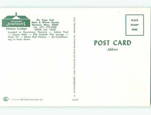 Unused Pre-1980 HOJO - HOWARD JOHNSON MOTEL Cape Cod - Hyannis MA u0872-22